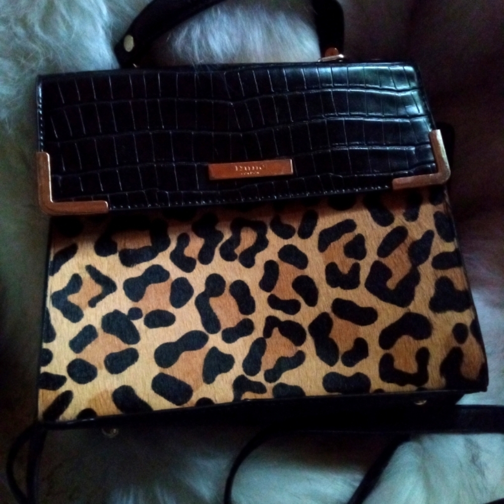 Dune of London leather and calf hair shoulder/handbag